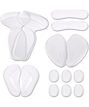 Muyin Heel Cup Gel Pads - Anti-Wear Forefoot Pillows for Men | Comfort for Achilles Treatment & Cracked Heels - Size S Transparent - Buy Online on GoSupps.com