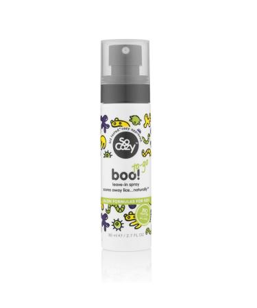 SoCozy Boo! Lice Scaring Spray (Travel Size) For Kids Hair | Scare Away Lice with Tea Tree, Rosemary and Peppermint Oils | 2.7 fl oz | No Parabens, Sulfates, Synthetic Colors or Dyes