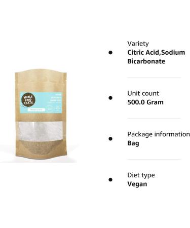 Wholefood Earth Sodium Bicarbonate Baking Soda 500g - Pack of 1 - Buy Online on GoSupps.com