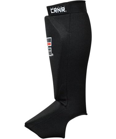 Combat Corner Slip On Elastic Muay Thai Shin Guards  Kickboxing  MMA Sparring and Training Protective Instep Shin Pads Adult S/M - Buy Online on GoSupps.com