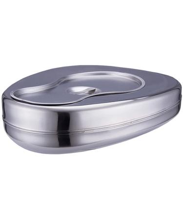 Adult Bedpan Performance Health Fracture Bed Pan with Lid Portable Bedpans Stainless Steel Bidet Bed for Bedridden Patients Pregnant Woman and Old Man (Color : A) (A)