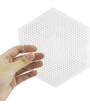 Faxco 6-Pack Large Clear Plastic Fuse Beads Boards Set for DIY Craft - Includes 6 Boards, Ironing Paper, and Tweezers - Buy Online on GoSupps.com