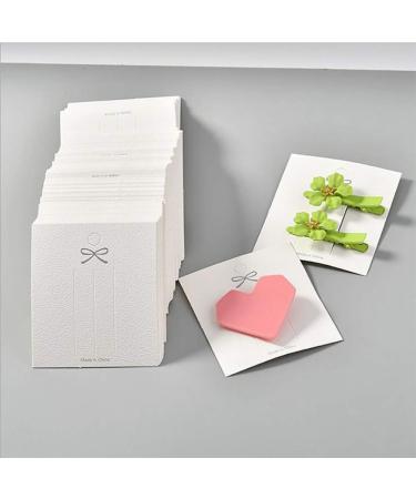 GSHLLO 100 PCS White Paper Hair Clip Bows Display Cards | Hair Barrettes Cardboard for Accessories - Buy Online on GoSupps.com