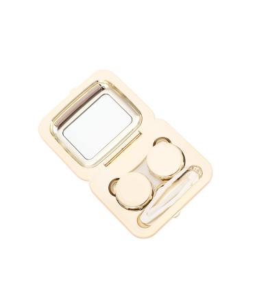 Milist 1 set contact lens case portable contact lens box kit with mirror contacts lentil holder contact lentils organizer for school home trip pink