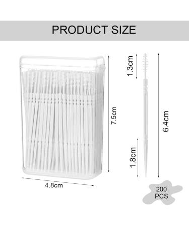 200 Soft Silicone Interdental Brushes & Toothpicks for On-the-Go Dental Care | White Room Brush - Buy Online on GoSupps.com