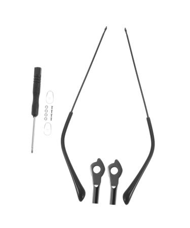 KJHBV 1 pair of glasses accessories glasses replacement bracket glasses replaced brackets or schnapps glasses sunglasses arm legs sunglasses substitute formed temple ear hooks suite glasses legs black 14x0.4cm