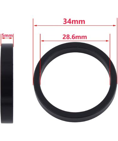 6-Pack Bicycle Headset Spacer Set - 1 1/8-Inch Stem for MTB BMX Mountain Road Bikes - Black, 4 PCS, 5mm Height - Buy Online on GoSupps.com