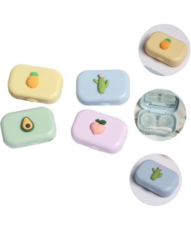 Solustrie 8-Pc Colored Contact Lenses Cases - Portable Eye Care Travel Holder & Cleaning Container - Buy Online on GoSupps.com