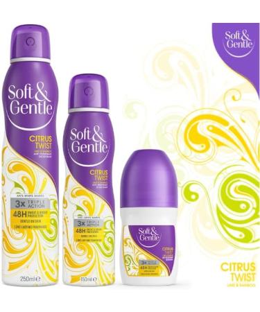 Soft & Gentle Citrus Twist Anti-Perspirant Roll On Deodorant 50ml - Pack of 1 - Buy Online on GoSupps.com