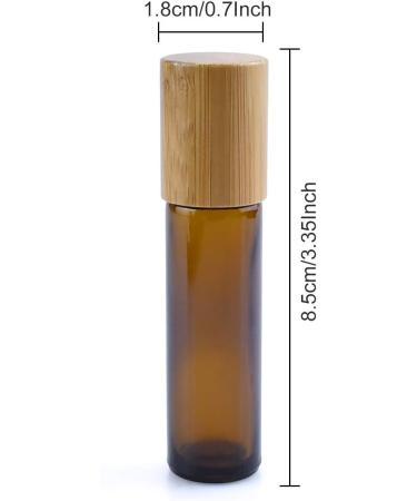 10pcs 10ml Glass Roller Bottles with Bamboo Lid - Aromatherapy Travel Perfume Bottles - Buy Online on GoSupps.com