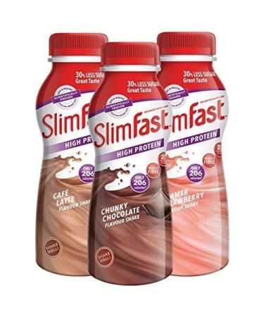 SlimFast 18 Mixed Meal Replacement Shakesgh Protein Shakes 325ml
