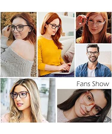2-Pack Blue Light Glasses for Women Men | Computer Blocking Clear Anti-Blue Light Lens | Nerd Style | Reduce Eye Strain | Black Crystal Frame - Buy Online on GoSupps.com