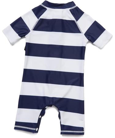 BONVERANO Baby Boy UV 50+ Protection One Piece Swimsuit | Long-Sleeve Striped Design | 18 Months - Buy Online on GoSupps.com