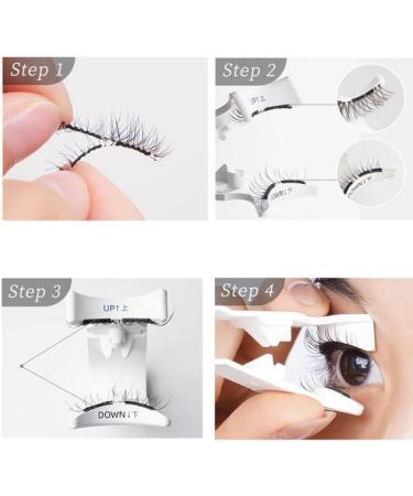 Magnetic False Eyelashes Kit Reusable Magnetic Lashes Kit Without Eyeliner False Eyelashes With Applicator Natural Look Effect Easy To Wear No Glue And No Makeup Remover Natural False Eyelashes S05 - Buy Online on GoSupps.com
