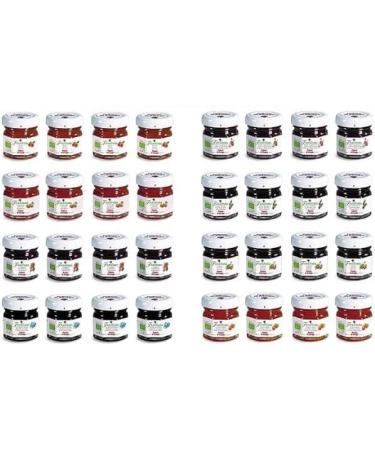 Rigoni Di Asiago - Confitures Assorties En 8 Saveurs 32 Bocaux Verre Portion Individuelle De 25 Grammes Chacun. Produit Typique Italien G (Lot 1)