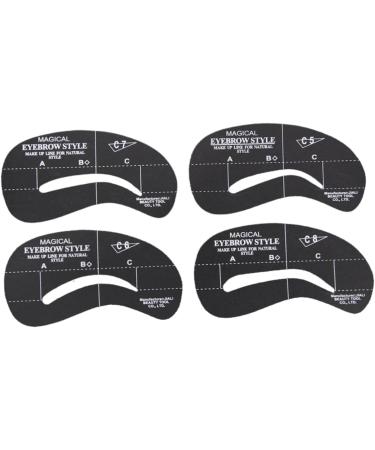 24pcs 6 Sets eyebrows shape eyebrow templates stencils Eyebrow stencils mold cosmetic card - Buy Online on GoSupps.com