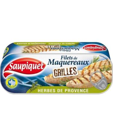 Saupiquet Grilled mackerel fillets with herbs from Provence - 120g box