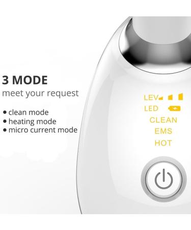 Kahdsvby White Beauty Device Plastic Beauty Device Electric Microcurrent Wrinkle Remover LED Photon Face Beauty Device for Woman - Buy Online on GoSupps.com