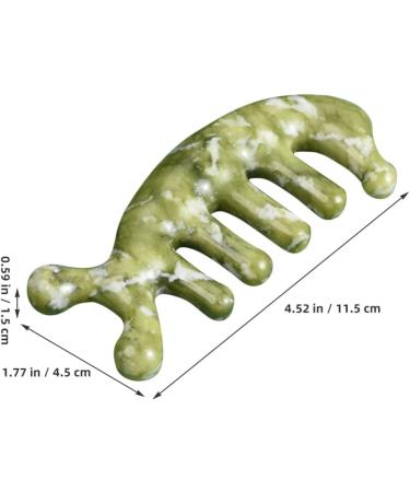 Healeved Jade Massage Comb - Premium Acupuncture Body & Scalp Massager Tool | Handcrafted Jade Beauty Product - Buy Online on GoSupps.com