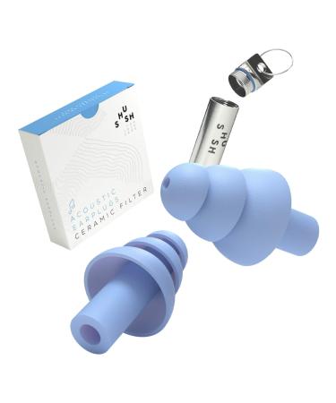 Shush Acoustic Earplugs - for Music Festivals  Clubs and Concerts - Ceramic Filter for Superior Sound Quality (SNR 23 dB) - High Fidelity Hearing Protection - Reusable Over 365 x - Buy Online on GoSupps.com