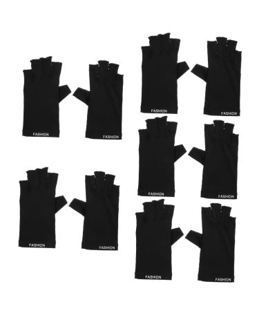 minkissy 5 Pairs Nail Protection Gloves Uv Shield Gloves Anti-uv Gloves Sun Gloves Manicure Light Gloves Manicure Tools Protective Gloves Hand Covers Ultraviolet Light Miss Hand Guard Nylon