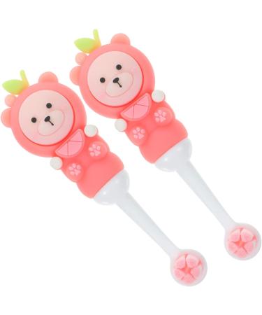 Healvian Children's Toothbrush Set - 6 Soft Bristle Cartoon Baby Brushes for Toddler Teeth Care - Pink Bear Design - Buy Online on GoSupps.com