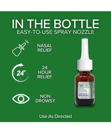 FlutiCare 120 Metered Nasal Sprays - Fluticasone Propionate 50mcg - Allergy Relief from Pollen, Dust, Dander - 1 Month Supply - 0.53 Fl Oz - Buy Online on GoSupps.com