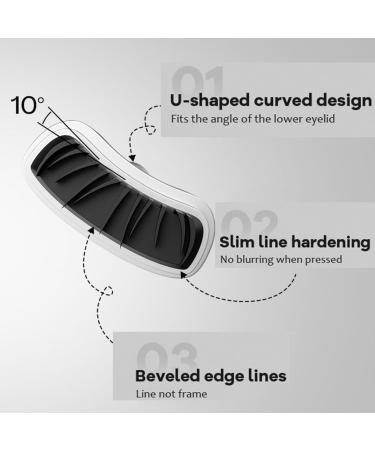 Lower Lash Stamp Silicone Eyelash Stamp 2-In-1 Waterproof Eyeliner & Lower Eyelash Stamp Silicone Eyelash Stamp Lower Lash Stamp with Ink Lower Eyelash Stamps Quick Eye Makeup Tool (1Pcs) - Buy Online on GoSupps.com