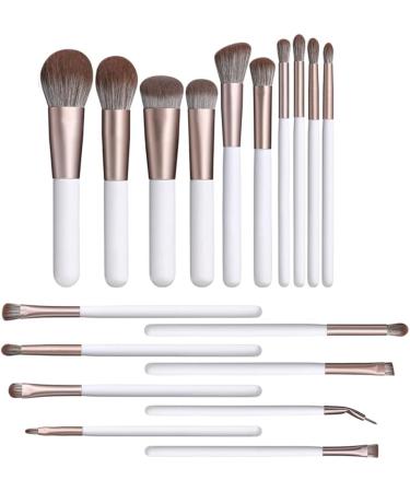 GUIJIALY 18Piece Pearlescent White Makeup Tools Super Soft Hair Makeup Brushes Eyeshadow Brush Set - Buy Online on GoSupps.com