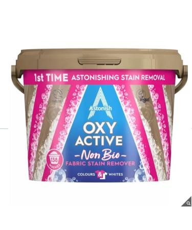 Astonish Oxy Active Non Bio Fabric Stain Remover 3kg - Buy Online on GoSupps.com