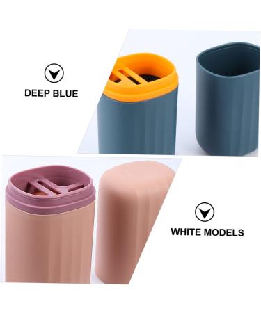 TOVINANNA 2pcs Travel Wash Cup & Toothbrush Case - Premium Bathroom Accessories & Container for Easy Travel - Buy Online on GoSupps.com