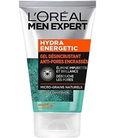L'Or al Men Expert - Anti-Clog Pore Cleansing Gel - Facial Care - Hydra Energetic - 100 mL - Pack of 2 - Buy Online on GoSupps.com