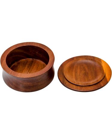 Grandslam Wooden Shaving Bowl with Lid | Premium Shaving Soap Bowl for Men | Perfect for Wet Shaving - Braun-1 - Buy Online on GoSupps.com