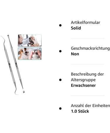 YsCare Double Head Tartar Remover Set - Professional Dog Tooth Cleaner & Dental Care Tools | Stainless Steel Pet-Friendly - Buy Online on GoSupps.com
