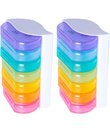 DOITOOL Travel Pill Box 2 Pack - Portable & Colorful Mini Medicine Boxes for Easy Travel Storage - Buy Online on GoSupps.com