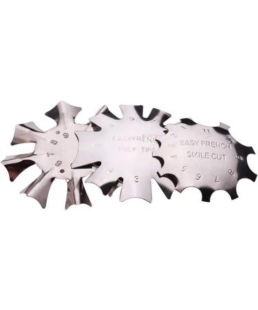 Stainless Steel Easy French Tips Smile Line Metal Cutter Edge Trimmer Nail Template DIY Nail Art - (Color: A) - Buy Online on GoSupps.com