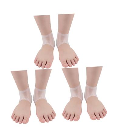 FOMIYES 3 Pairs Protective Sleeve Pedicure Heel Crack Cushion Sleeves