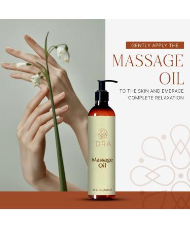 Idra Wellness Body Massage Oil | Lavender Rose & Ylang Ylang | 100% Pure | 240ml for Instant Absorption & Full Body Massage Therapy - Buy Online on GoSupps.com