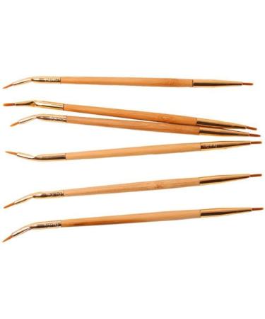 LALAFINA 1pcs Eyeliner Straight Bent Angled Brush Bamboo Brush Tool Double Head - Buy Online on GoSupps.com