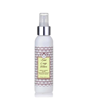 Jaqua Sweet Cream Verbena Hydrating Body Mist with Organic Aloe & Willow Bark Sweet Cream Verbena 4 Fl Oz (Pack of 1)