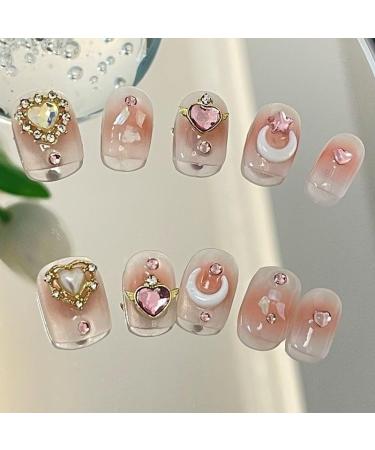 Handmade Wearing Nail Whitening Advanced Short Nail Design Detachable Teenage Heart Nail Pieces 10PCS (Size : L) 1 count (Pack of 1) - Buy Online on GoSupps.com