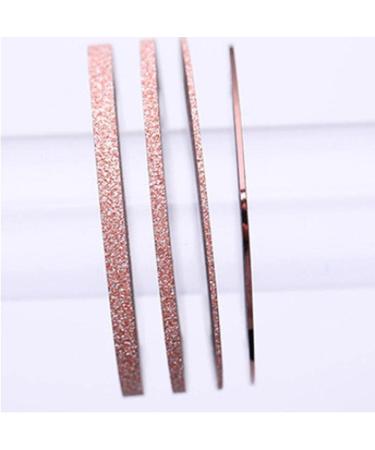 Pinicecore Nail Striping Tape Set - 4 Pcs Rose Gold Glitter 1mm 2mm 3mm for DIY Nail Art Decorations - Buy Online on GoSupps.com
