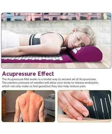 Bellababy Acupressure Mat & Pillow Set - Massage & Pain Relief Mattress for Stress Reduction - Light Purple with Carrying Bag - Buy Online on GoSupps.com