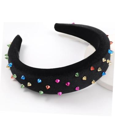 Mikinona Headband Sponge Hairband Hair Ribbon Eye Shadow Container Paper Fans Party Decorations Sponges Rivet Hair Hoop Hairpins Wide Sponge Hair Band Punk Costume Hairband Acrylic - Buy Online on GoSupps.com