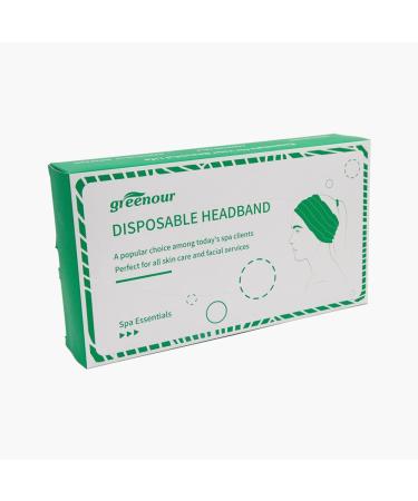 Greenour 100 Count Disposable Headbands for Facials Spa - Soft Non-woven Individually Wrapped - White - Buy Online on GoSupps.com