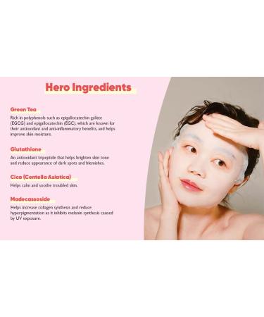 ParadiseGal 10 Anti-Wrinkle Face Masks - Korean Skin Care with Collagen, Green Tea, Glutathione, Niacinamide & Ceramide - Buy Online on GoSupps.com