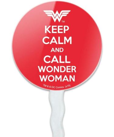 GRAPHICS & MORE Wonder Woman Keep Calm and Call Cupcake Picks Toppers Decoration Set of 6 - Buy Online on GoSupps.com