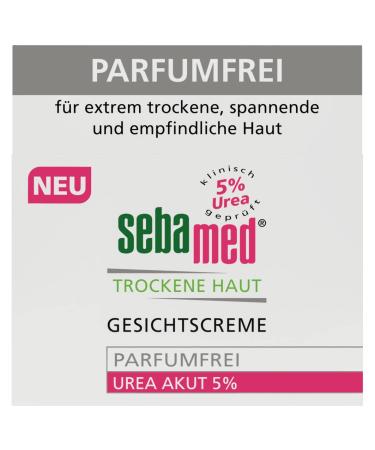 Sebamed face cream perfume -free urea acute 5% noticeably relieves tension scaling and roughness in dry skin for men and women without perfume 50 ml