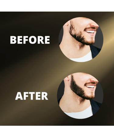 OMWAH Water-Proof Beard and Eyebrow Pencil Filler for Men - Long-Lasting Natural Finish in Black, with Beard Brush - Male Mustache and Beard Repair - Buy Online on GoSupps.com