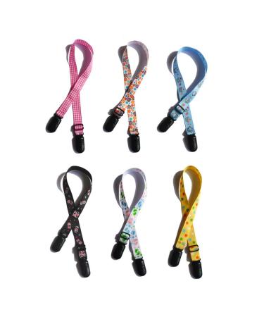 Quupy 4pcs child bibs clips napkin neckchain with clips baby dummy clips older adult pet adjustable neck strap straps holder for food restaurant hotel